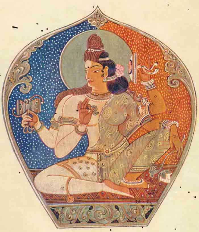 'Ardhanariswara', the union of opposites as visualised by Nandalal Bose (1935)